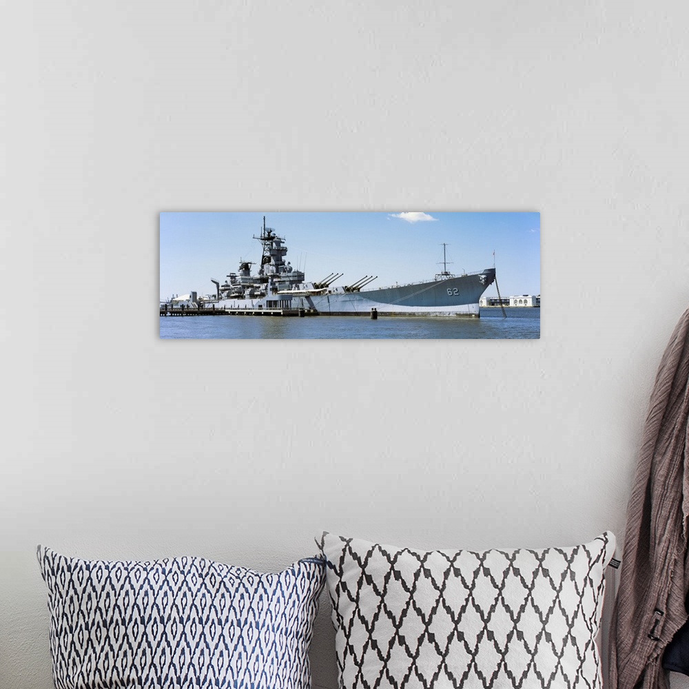 A bohemian room featuring USS New Jersey battleship, Camden, New Jersey, USA.