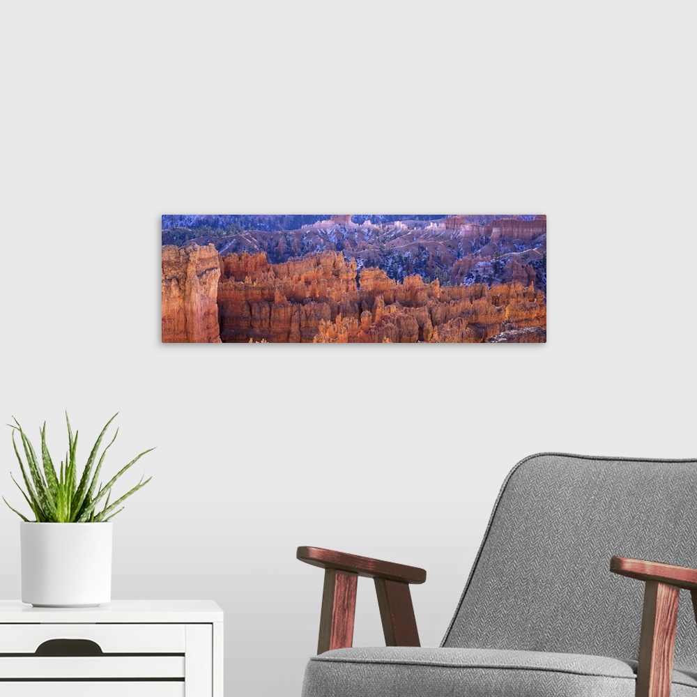 A modern room featuring Utah, Bryce Canyon National Park, High angle view of the rocks