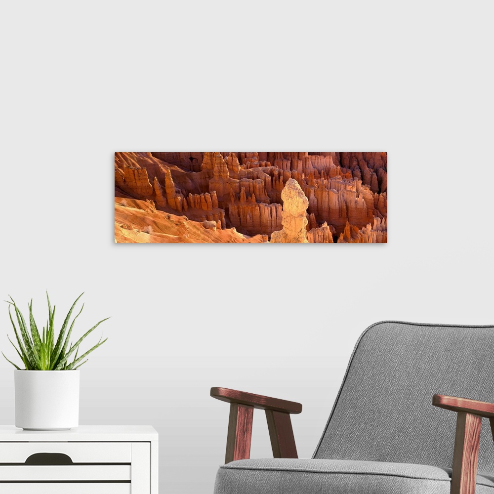 A modern room featuring Utah, Bryce Canyon National Park, High angle view of the rocks