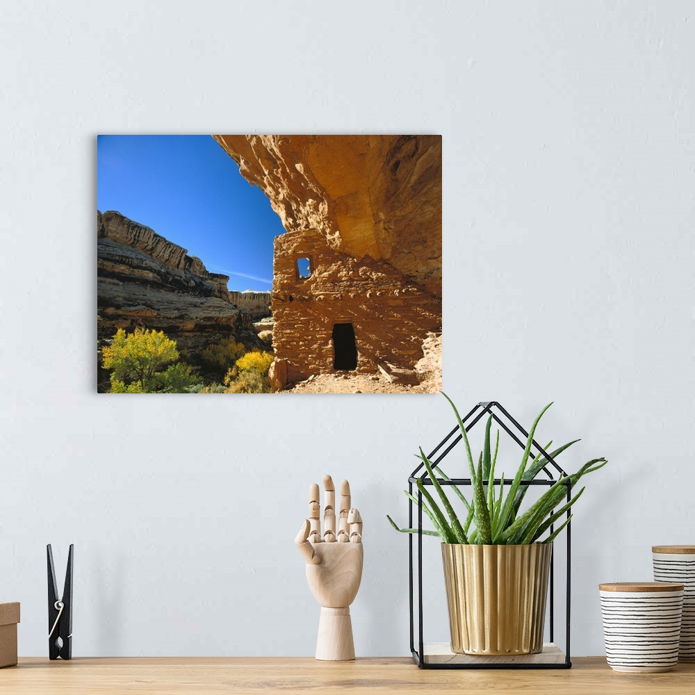 A bohemian room featuring Utah, Grand Gulch Primitive Area, View of natural rock formations