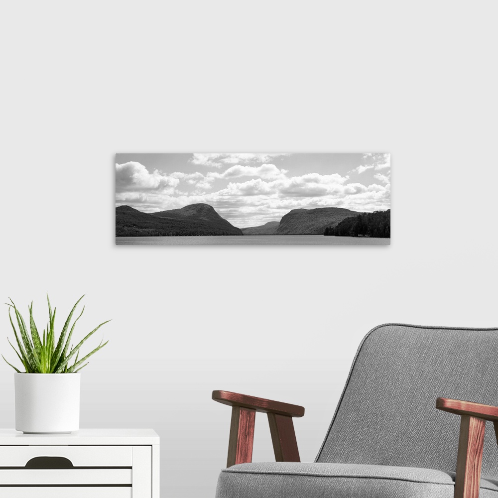 A modern room featuring Vermont, Mountain range along the Lake Willoughby