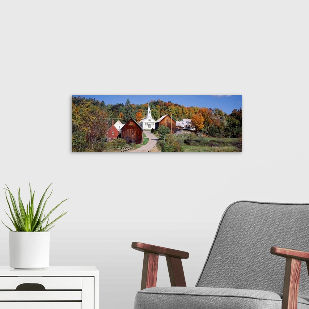 A modern room featuring Vermont, Waits River, Village in autumn