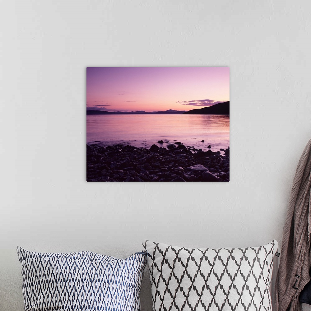 A bohemian room featuring View from Applecross to the Isle Of Skye at sunset, Inner Hebrides, Scotland