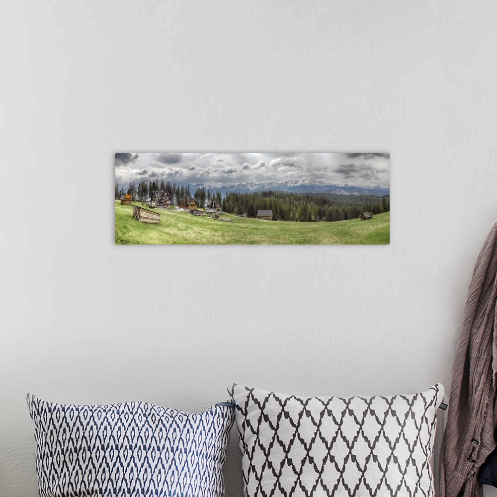 A bohemian room featuring View of a small village, Tatra Mountains, Kuznice, Poland