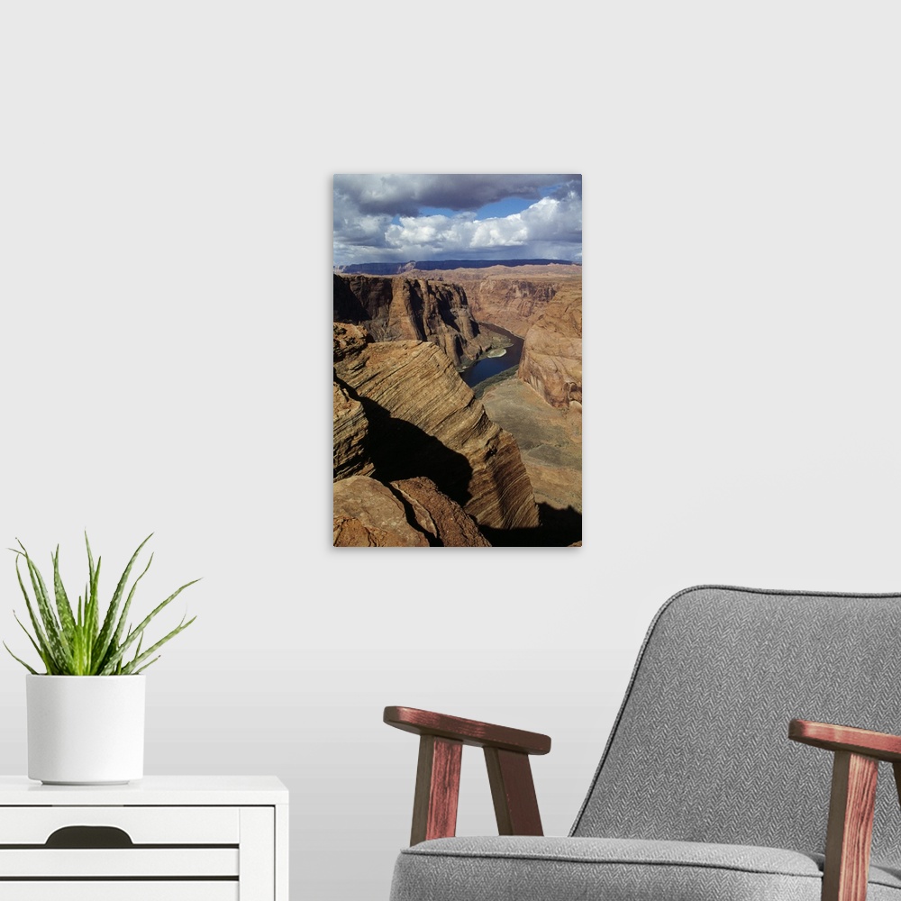 A modern room featuring View Of Colorado River From Horseshoe Bend Overlook