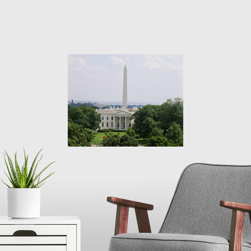 A modern room featuring View of the White House and Washington Monument, Washington DC