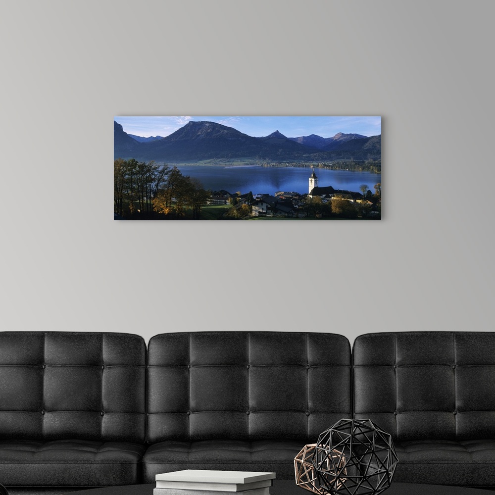 A modern room featuring Village at the lakeside, Wolfgangsee, Salzkammergut, Austria
