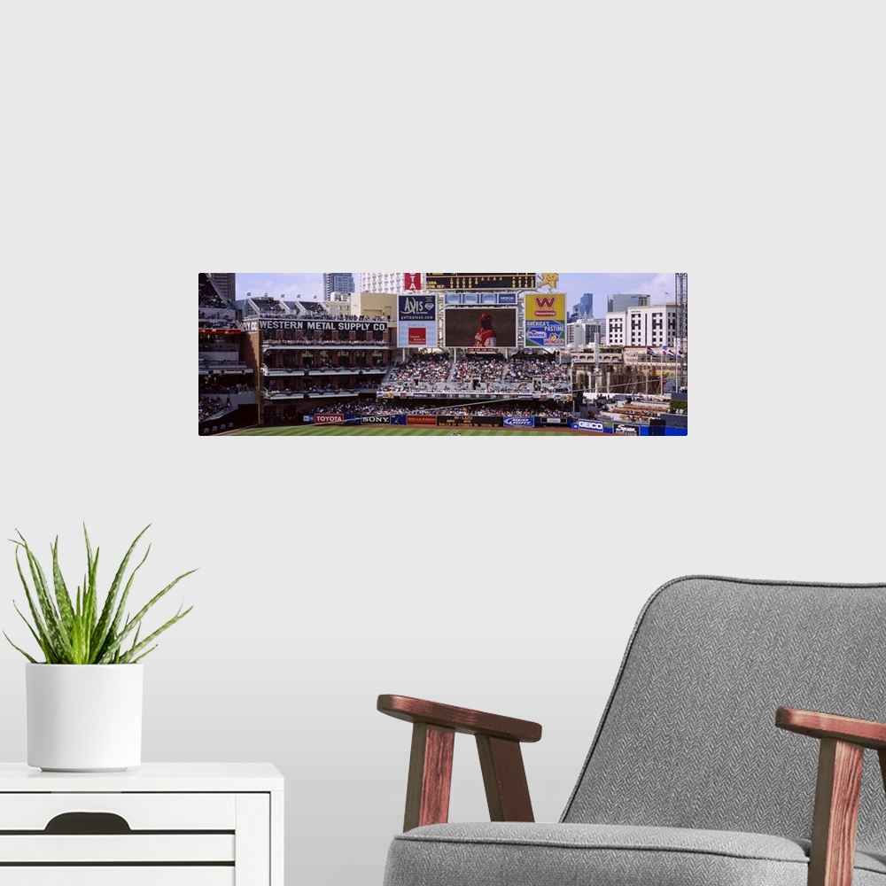 A modern room featuring Visual screen in a baseball stadium, Cuba vs. Dominican Republic, World Baseball Classic, Petco P...