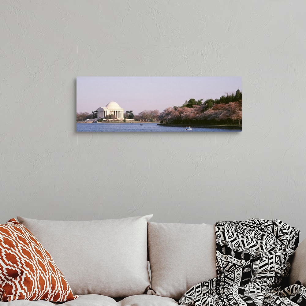 A bohemian room featuring Washington DC, View of the Jefferson Memorial