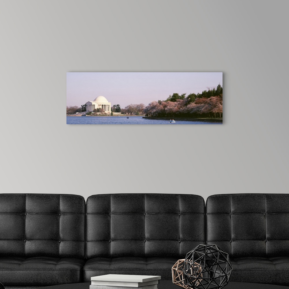 A modern room featuring Washington DC, View of the Jefferson Memorial