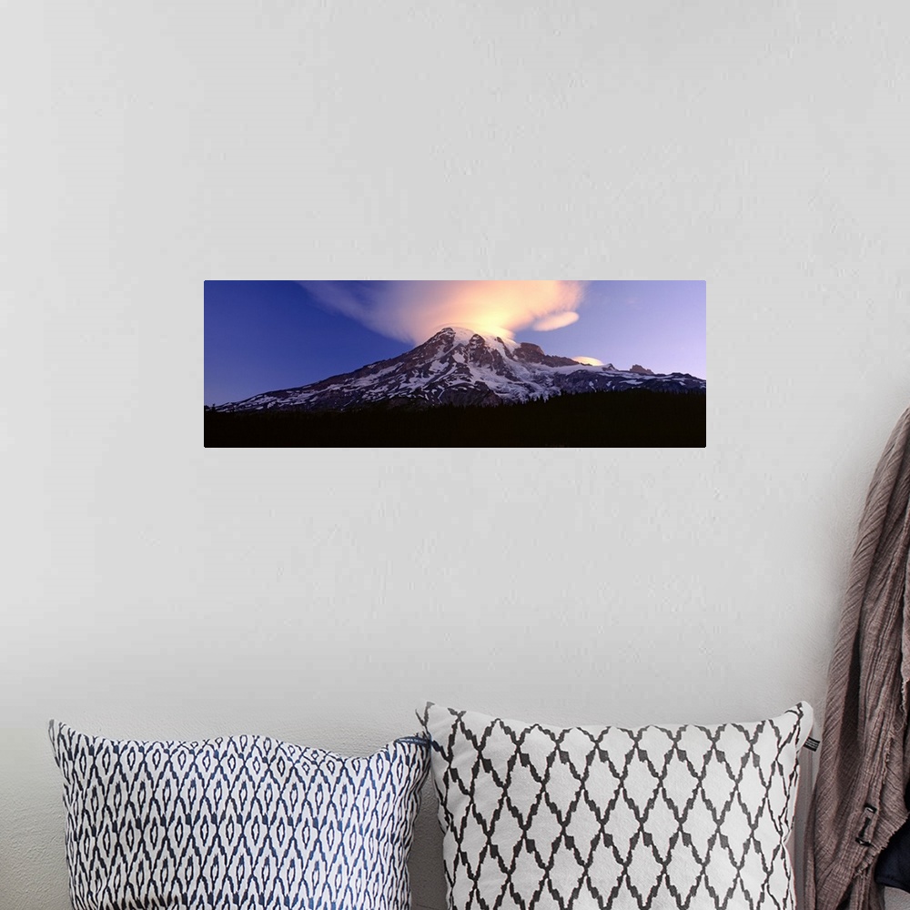 A bohemian room featuring Washington, Mt. Rainier, Mt. Rainier National Park, Clouds over the mountain range