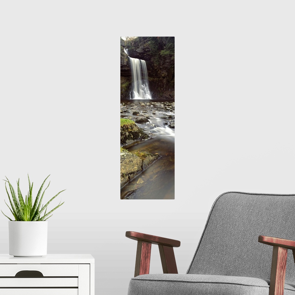 A modern room featuring Water falling from rocks, River Twiss, Thornton Force, Ingeleton, North Yorkshire, England