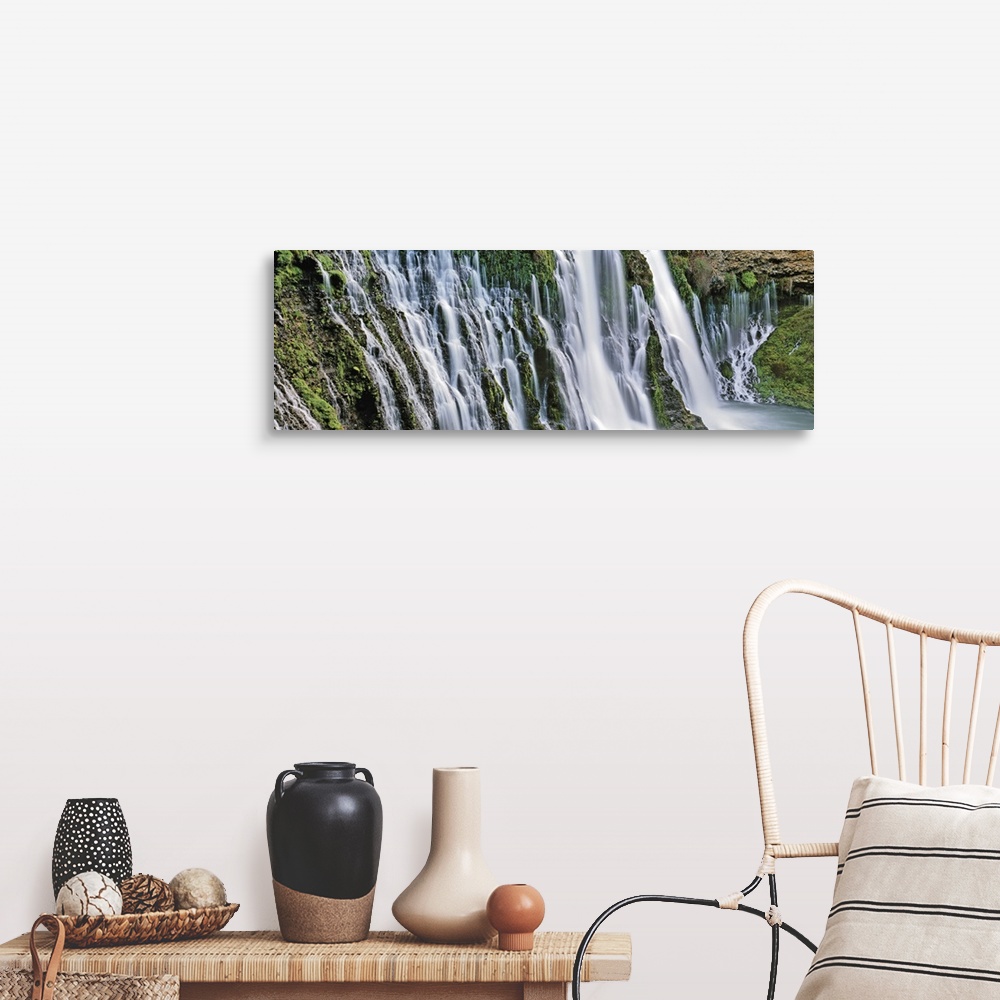 A farmhouse room featuring Waterfall in a forest, Burney Falls, McArthur-Burney Falls Memorial State Park, California