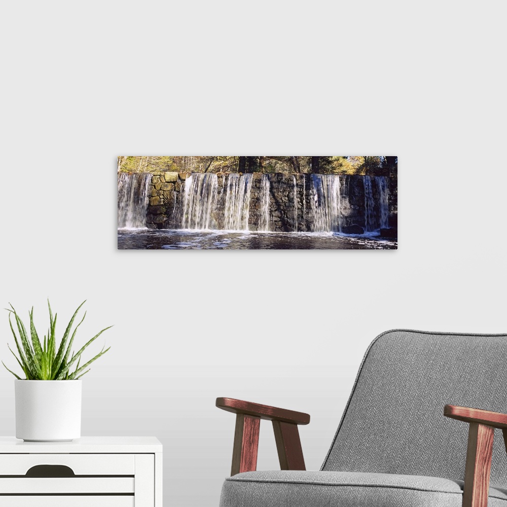 A modern room featuring Waterfall in a forest, Cedarock Park, Alamance County, North Carolina
