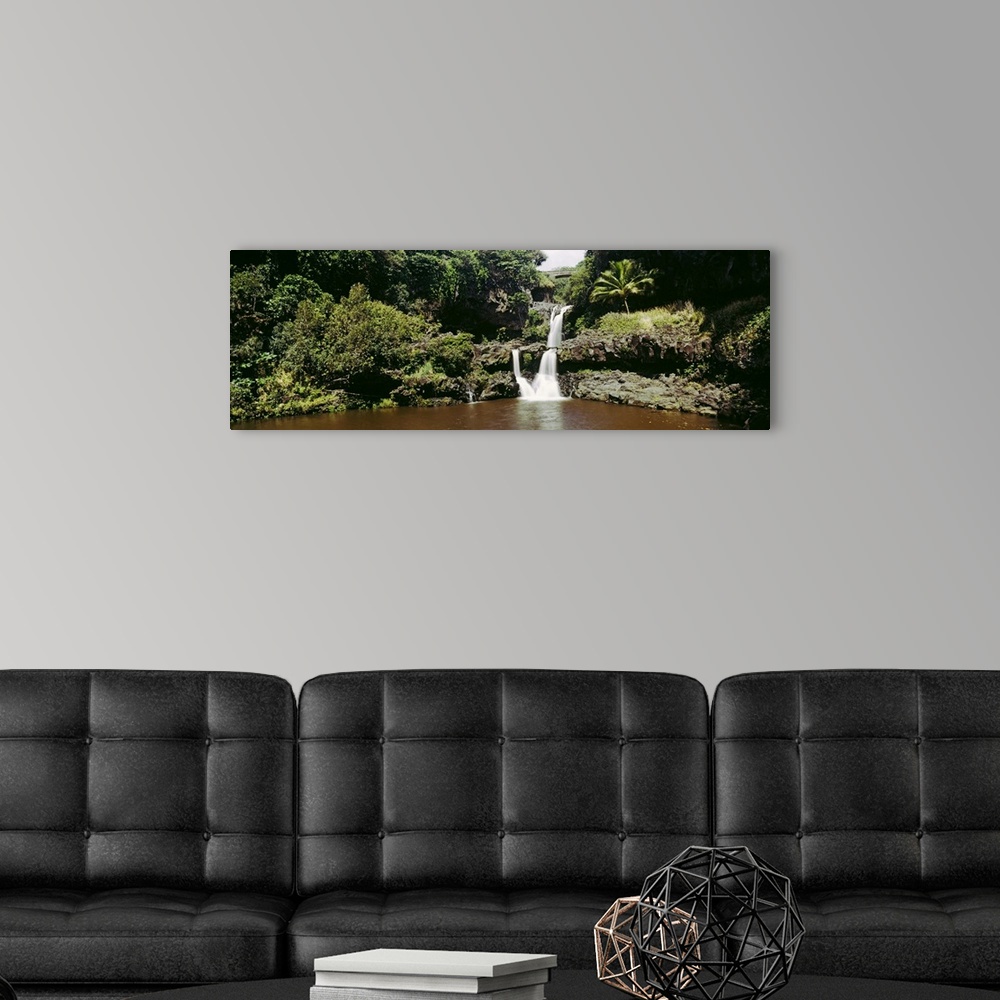 A modern room featuring Waterfall in a forest, Hana Falls, Maui, Hawaii
