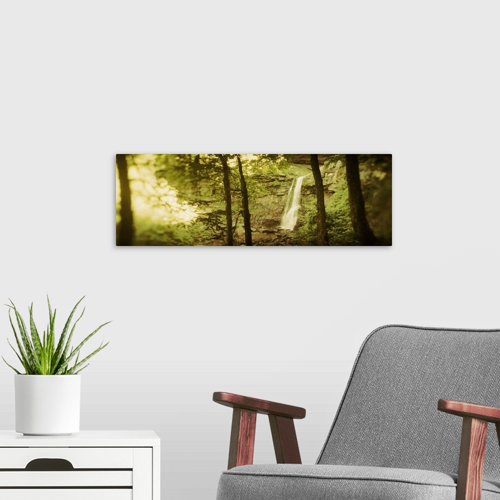 A modern room featuring Waterfall in a forest Kaaterskill Falls Catskill Mountains Hunter Greene County New York State