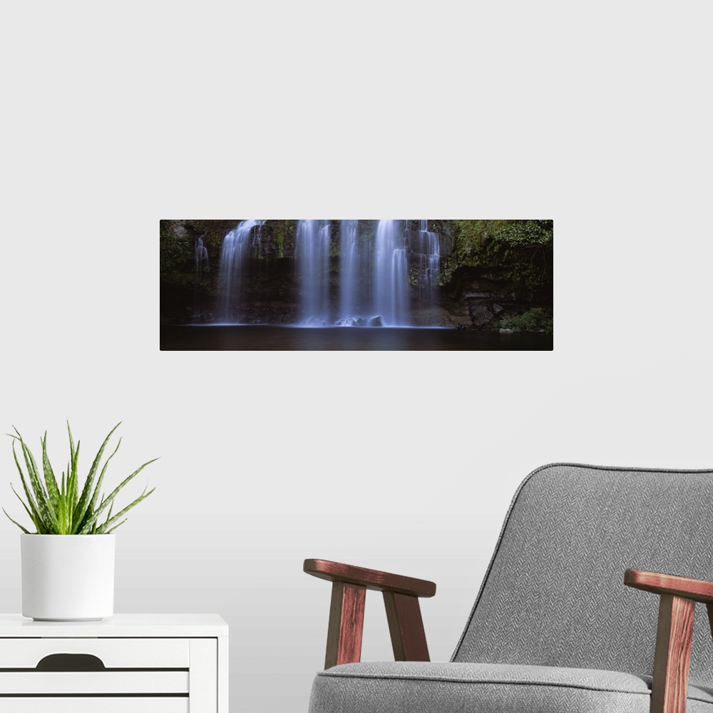 A modern room featuring Waterfall in a forest, Llanos De Cortez Waterfall, Guanacaste Province, Costa Rica