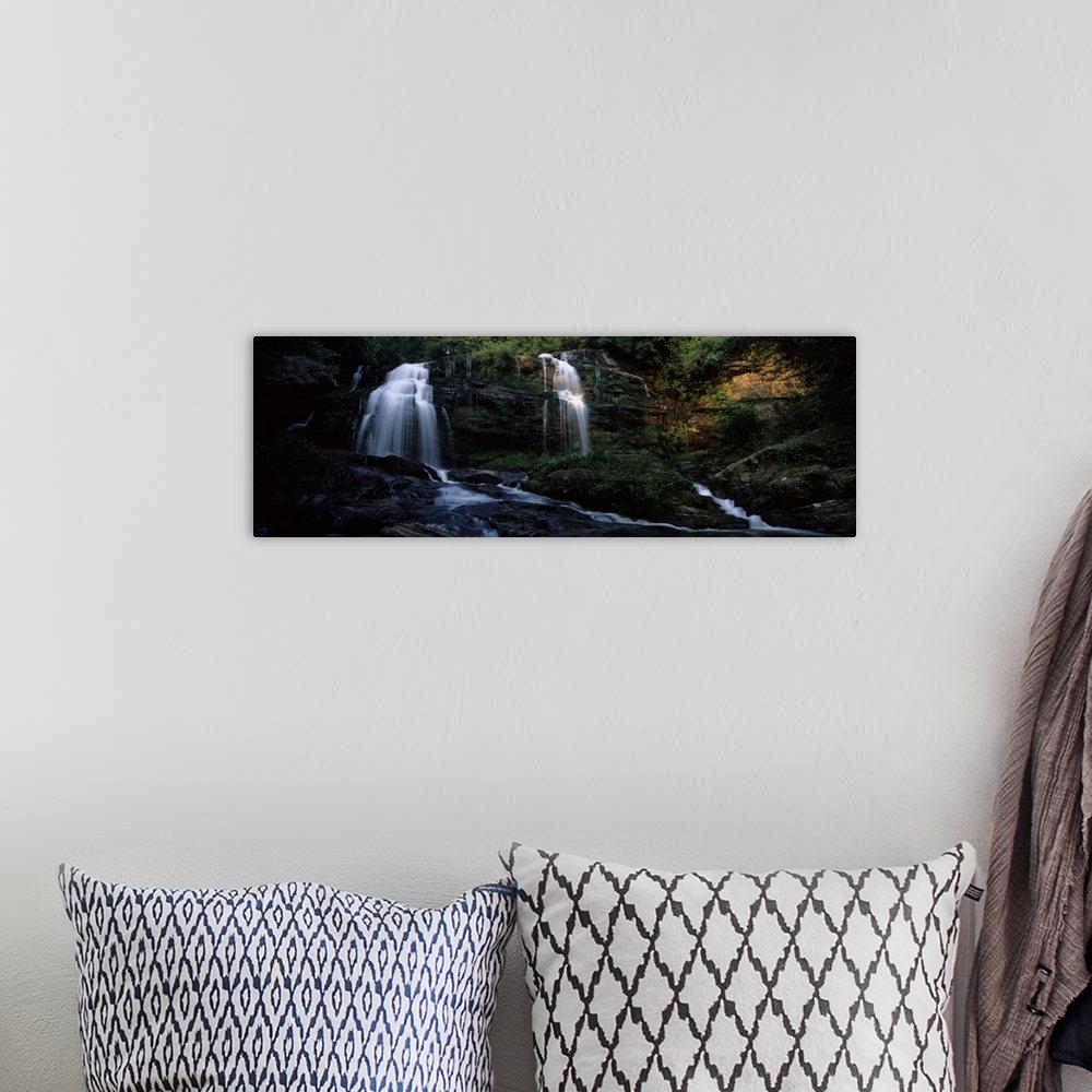 A bohemian room featuring Waterfall in a forest, Long Creek Falls, Chattooga River, South Carolina