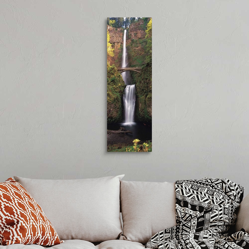 A bohemian room featuring Waterfall in a forest, Multnomah Falls, Columbia River Gorge, Multnomah County, Oregon