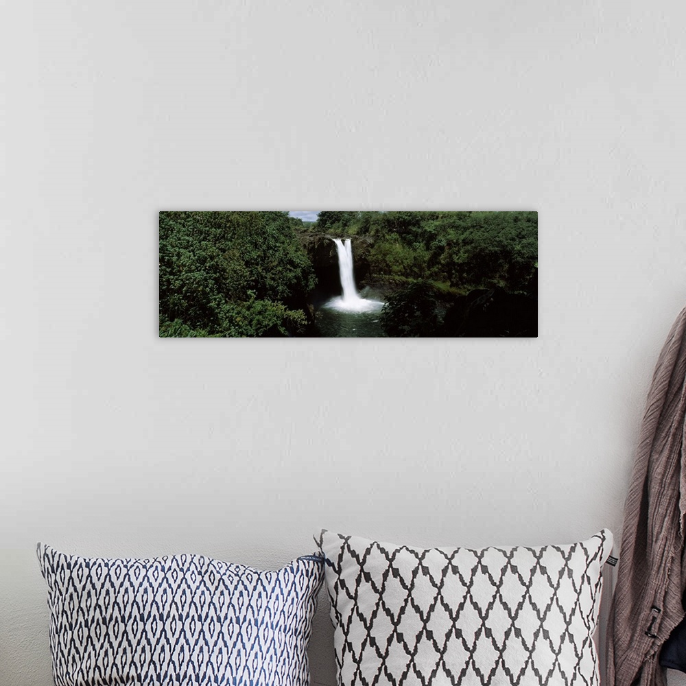 A bohemian room featuring Waterfall in a forest, Rainbow Falls, Rainbow Falls State Park, Hilo, Hawaii