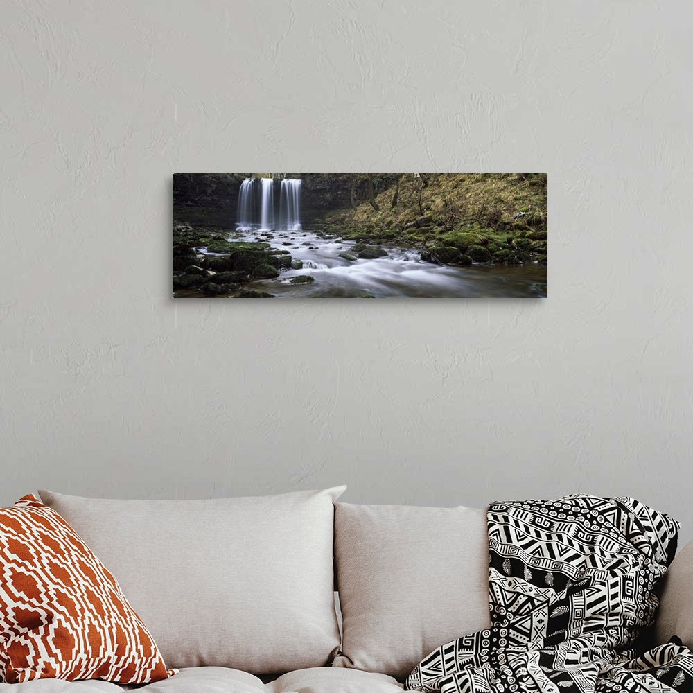 A bohemian room featuring Waterfall in a forest Sgwd Yr Eira Afon Hepste Brecon Beacons National Park Ystradfellte Brecon B...
