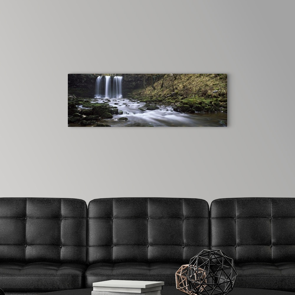 A modern room featuring Waterfall in a forest Sgwd Yr Eira Afon Hepste Brecon Beacons National Park Ystradfellte Brecon B...