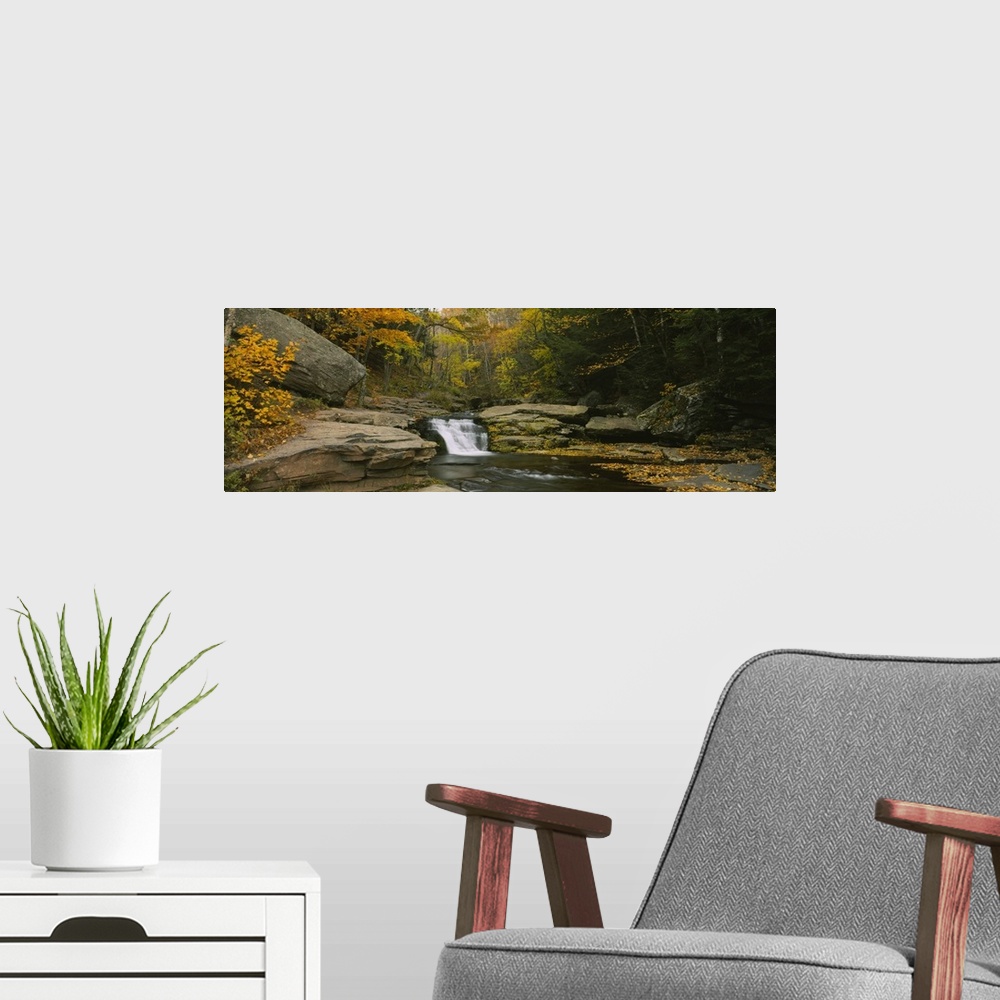 A modern room featuring Waterfall in the forest, Kaaterskill Falls, Catskill Mountains, New York State