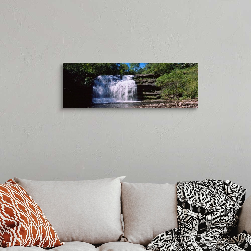 A bohemian room featuring Waterfall in the forest, Pixley Falls State Park, New York State
