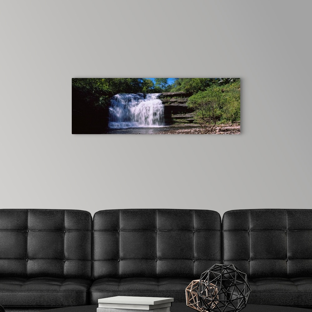 A modern room featuring Waterfall in the forest, Pixley Falls State Park, New York State