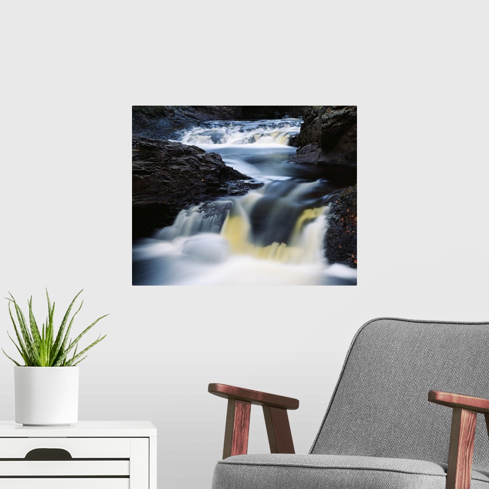 A modern room featuring Waterfall on Cascade River, Cascade River State Park, Minnesota
