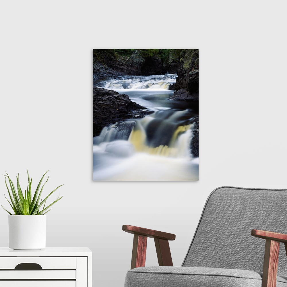 A modern room featuring Waterfall on Cascade River, Cascade River State Park, Minnesota