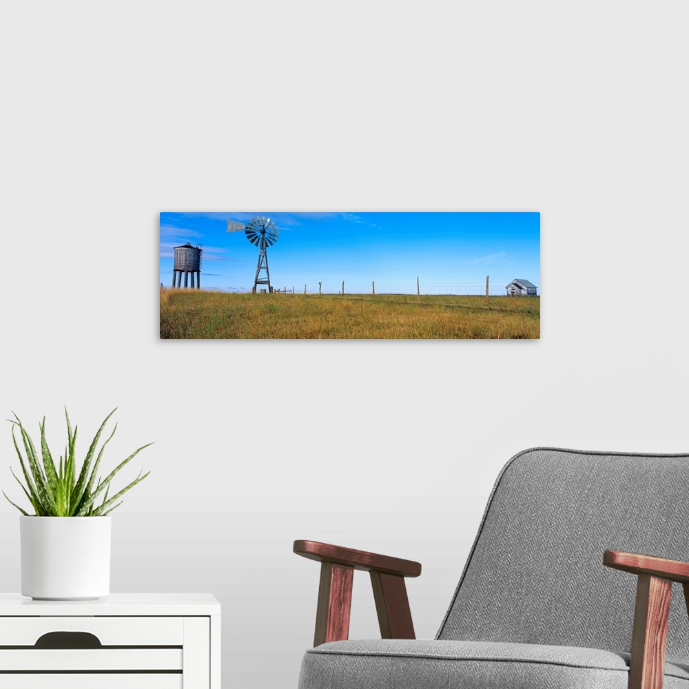 A modern room featuring Watertower And Windmill N