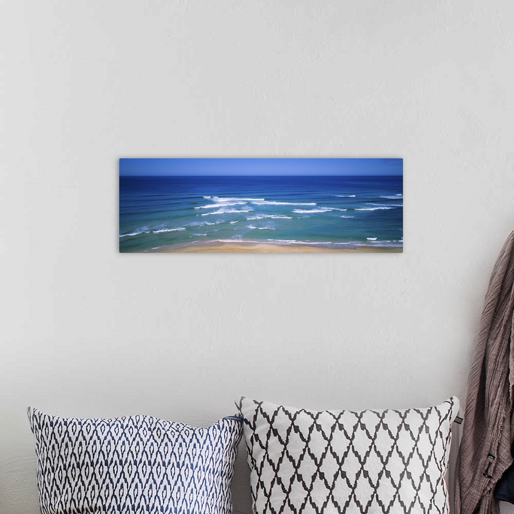 A bohemian room featuring Waves breaking on the beach, Locks Well Beach, Eyre Peninsula, South Australia, Australia