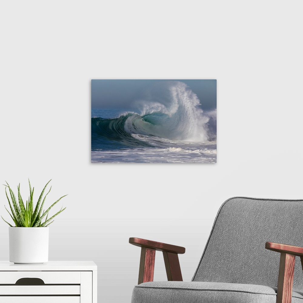 A modern room featuring Waves in the Pacific Ocean, Newport Beach, Orange County, California, USA