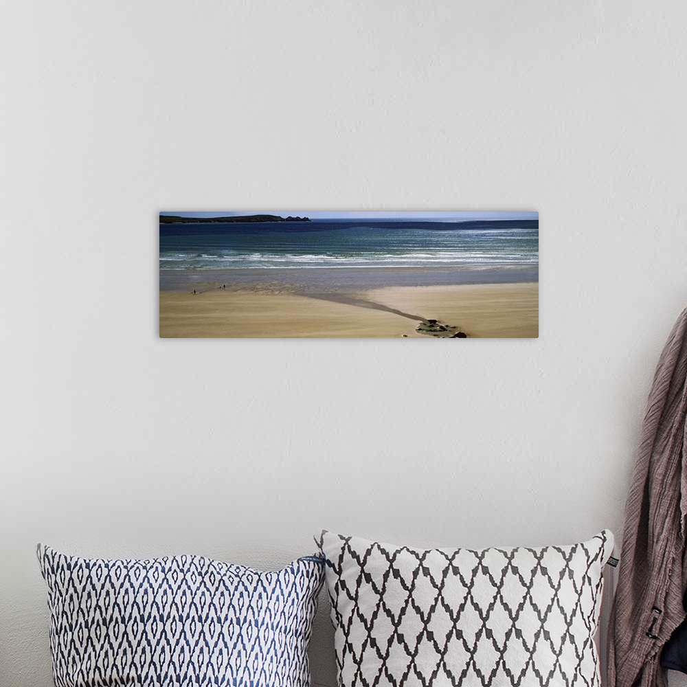 A bohemian room featuring Waves on the beach, Crozon, Crozon Peninsula, Finistere, Brittany, France
