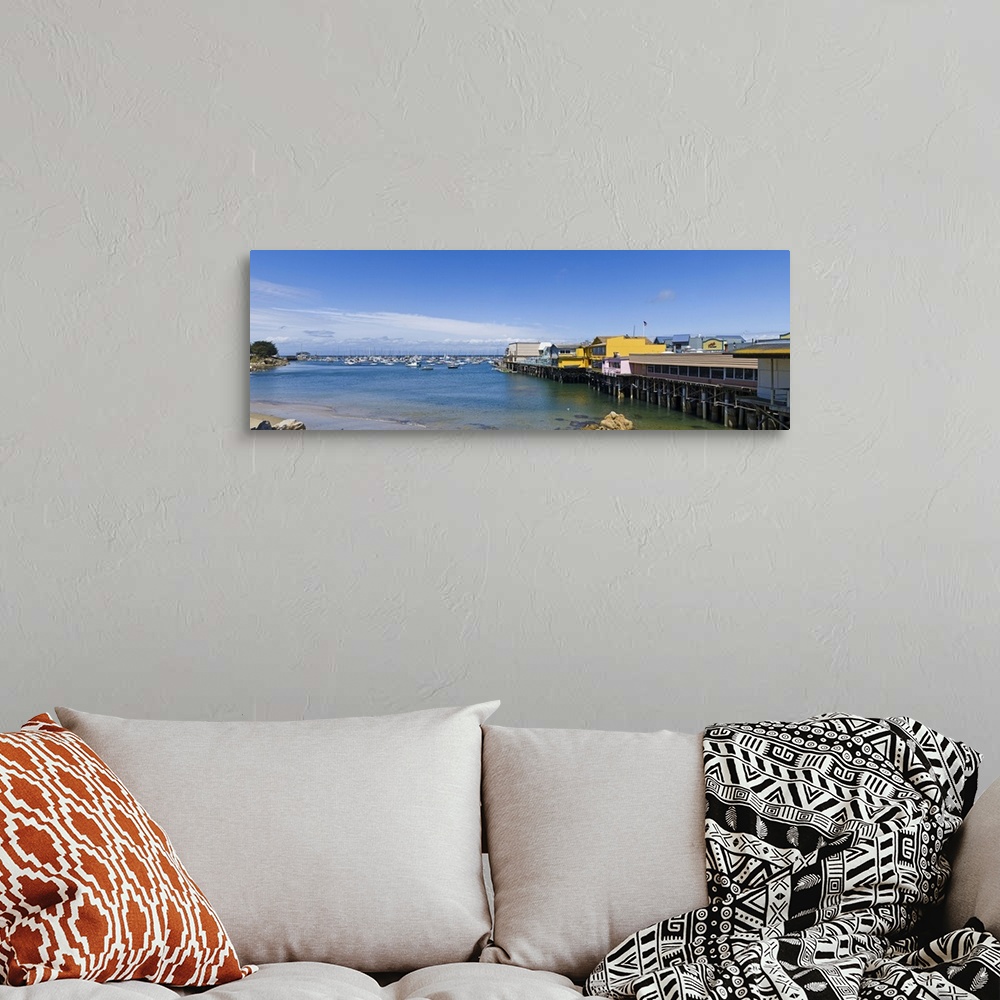 A bohemian room featuring Wharf over an ocean, Fisherman's Wharf, Monterey, California, USA