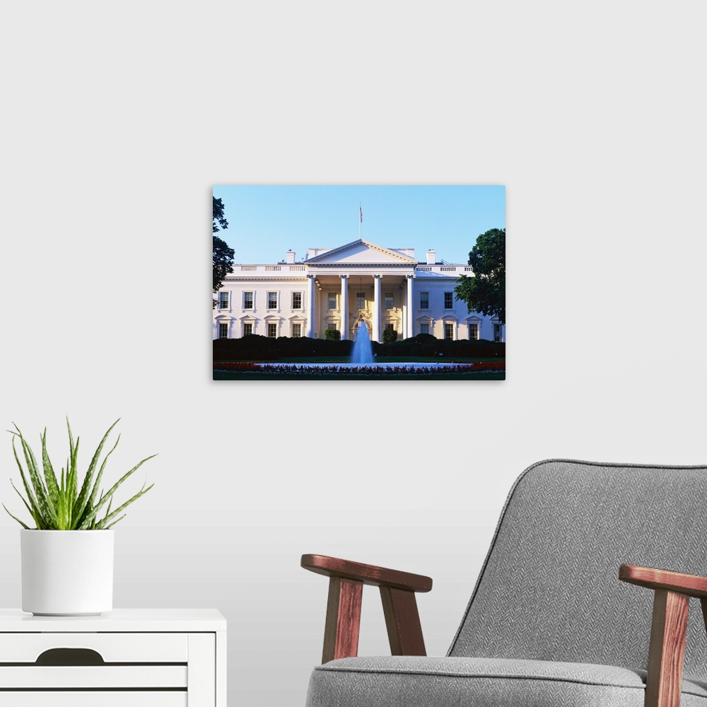 A modern room featuring White House Washington DC