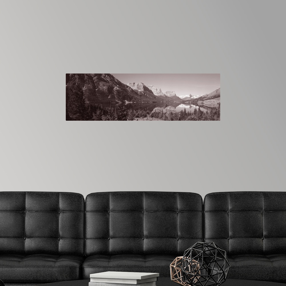 A modern room featuring Wild Goose Island St Mary Lake Glacier National Park MT