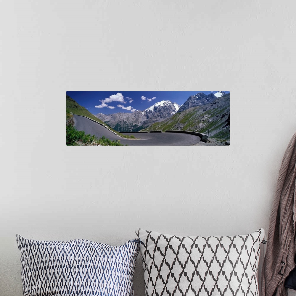 A bohemian room featuring Winding Mountain Road Stelvio Italy