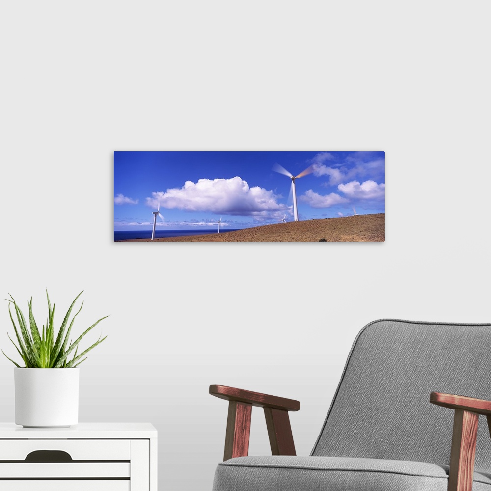A modern room featuring Windmills at the coast, North Kohala, Hawaii, USA