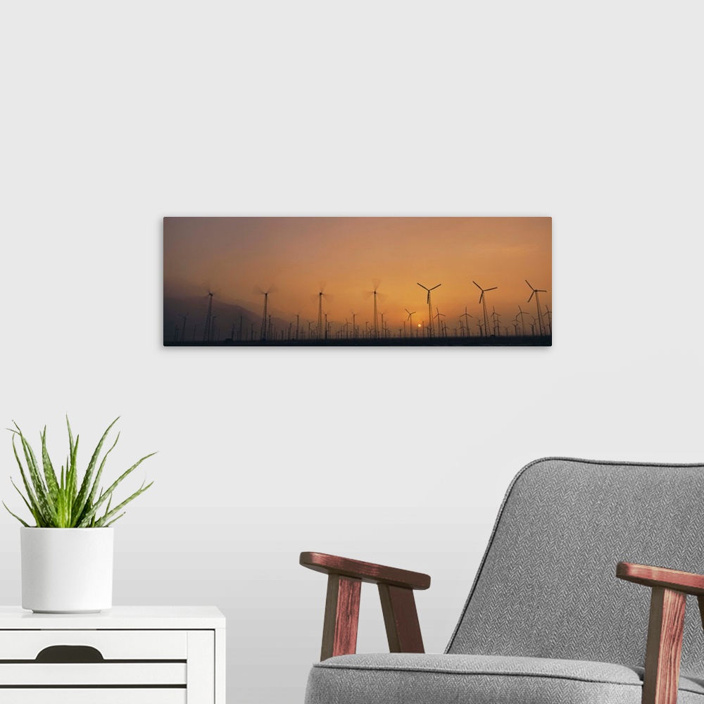 A modern room featuring Wind Farm Palm Springs CA USA