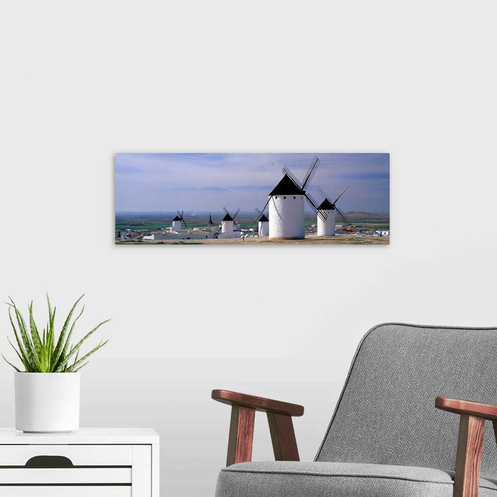 A modern room featuring Windmills LaMancha Spain