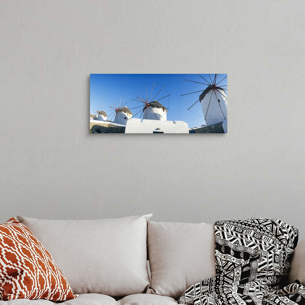 A bohemian room featuring Windmills Santorini Island Greece