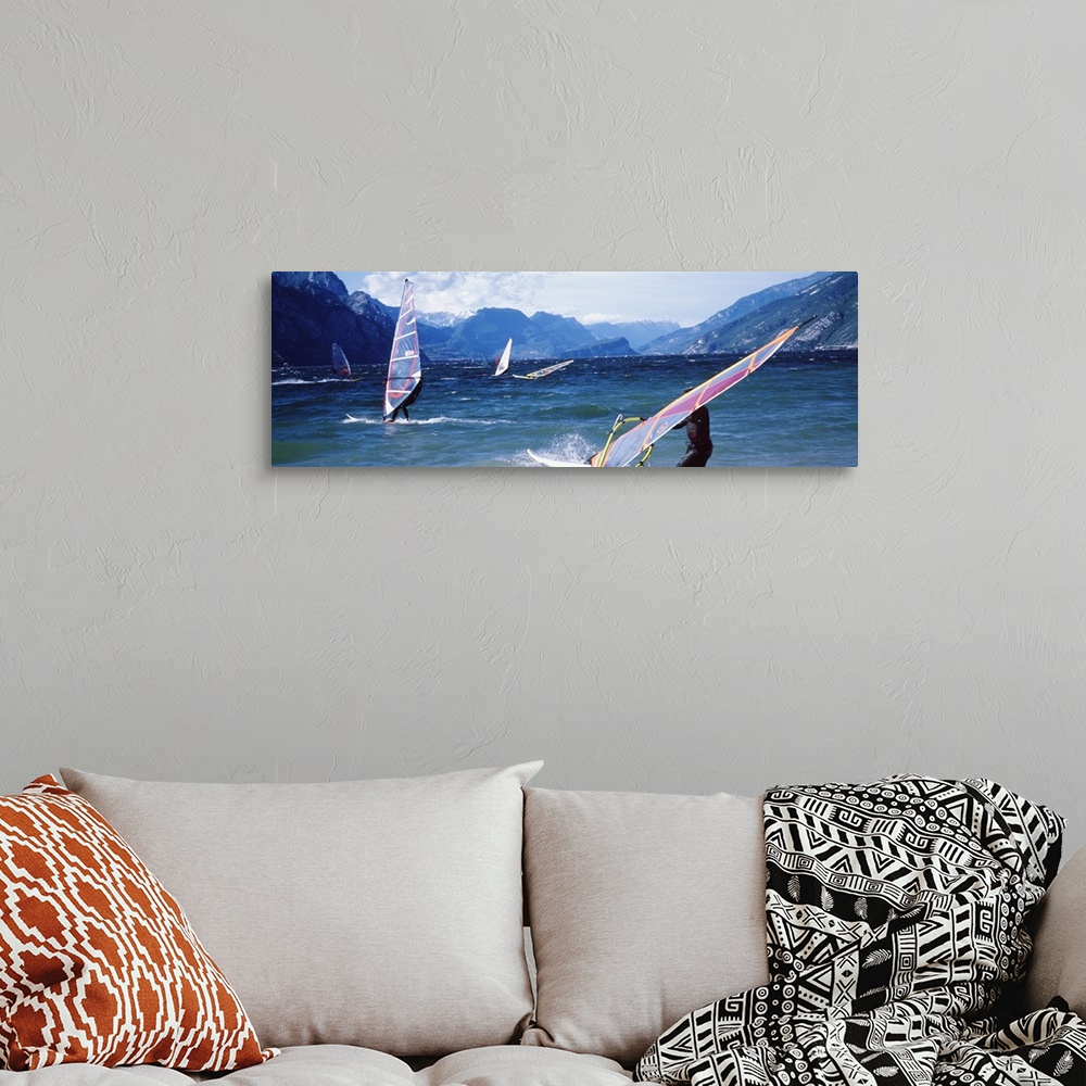 A bohemian room featuring Windsurfing
