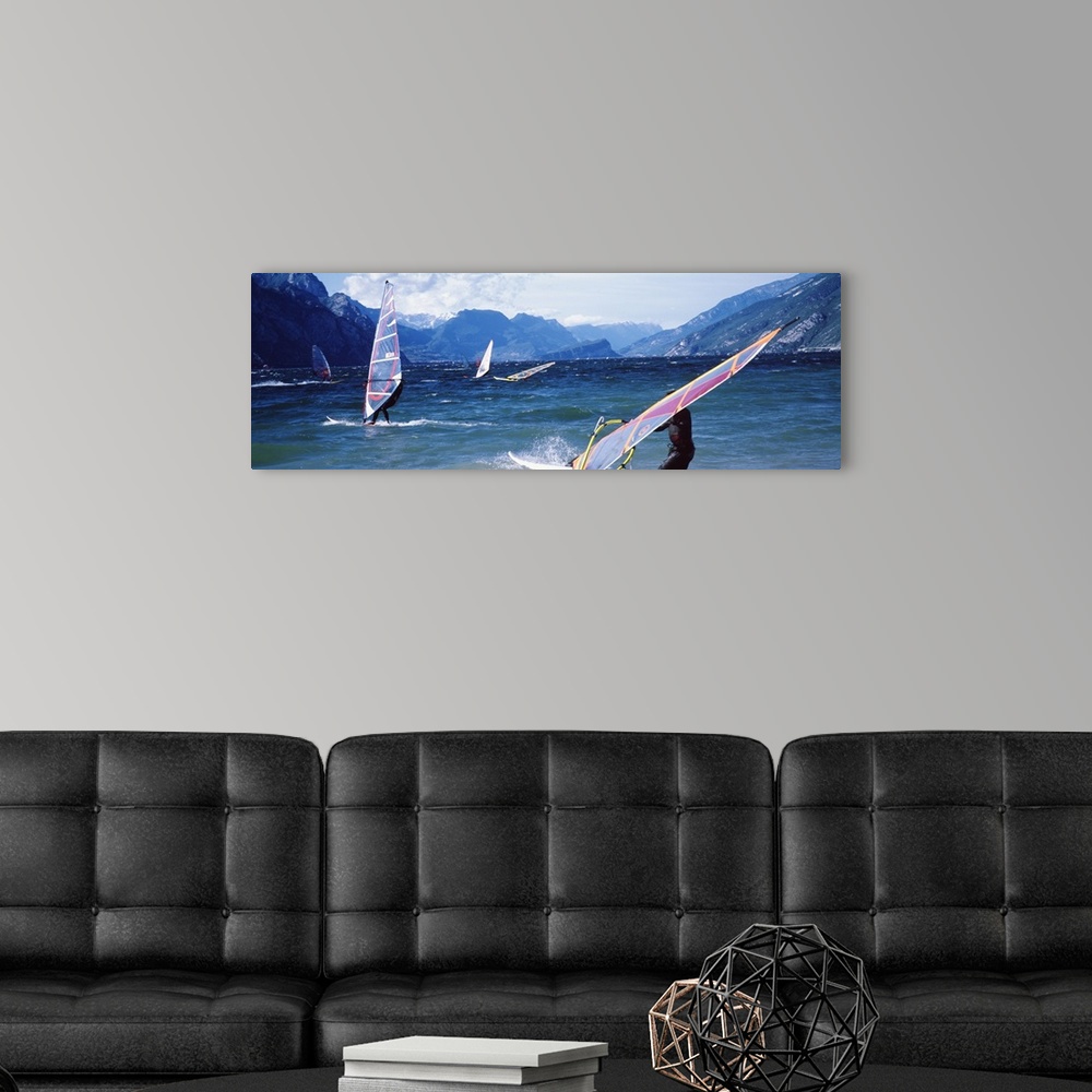 A modern room featuring Windsurfing