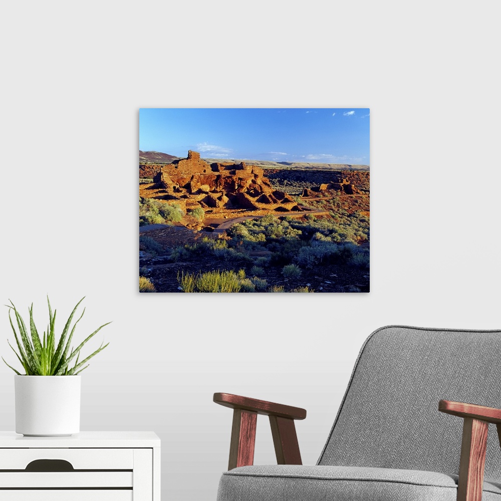 A modern room featuring Wupatki Pueblo ruins, Wupatki National Monument, Arizona