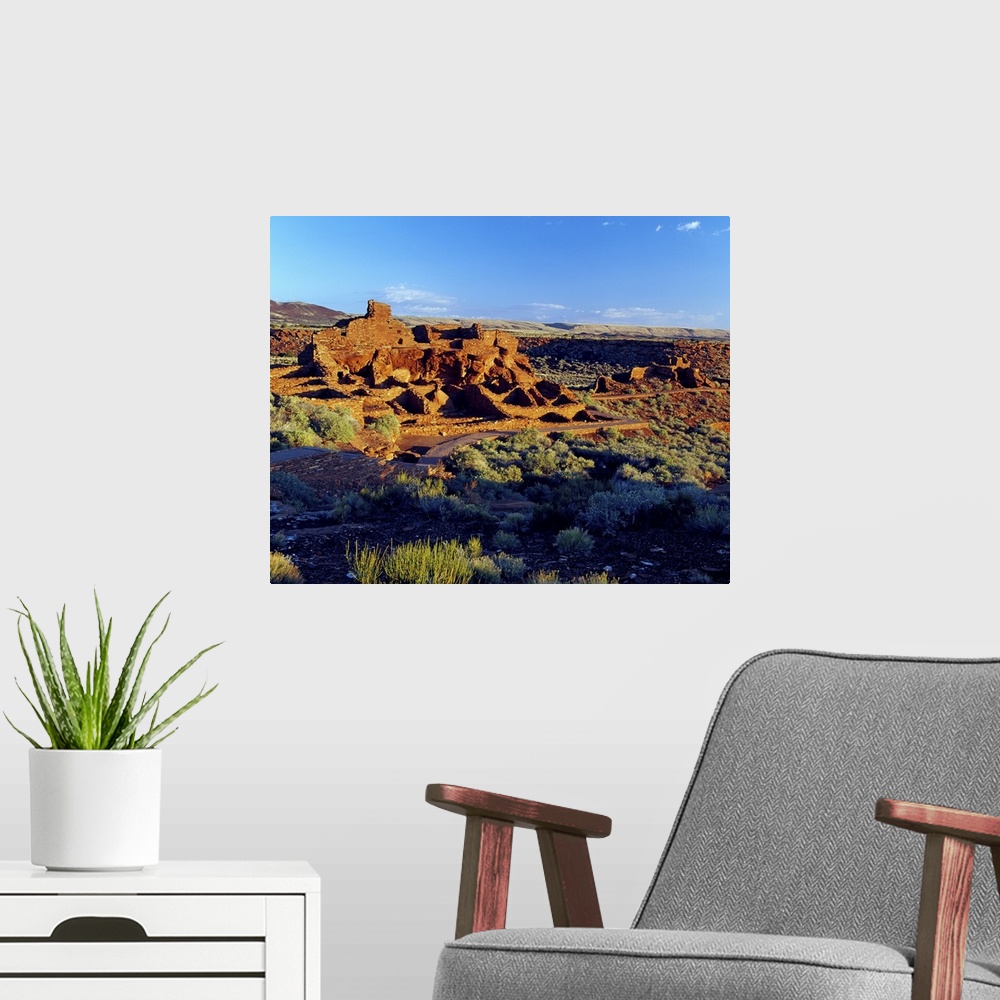 A modern room featuring Wupatki Pueblo ruins, Wupatki National Monument, Arizona