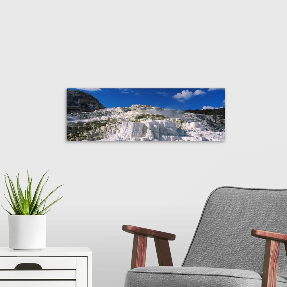 A modern room featuring Wyoming, Mammoth Hot Springs