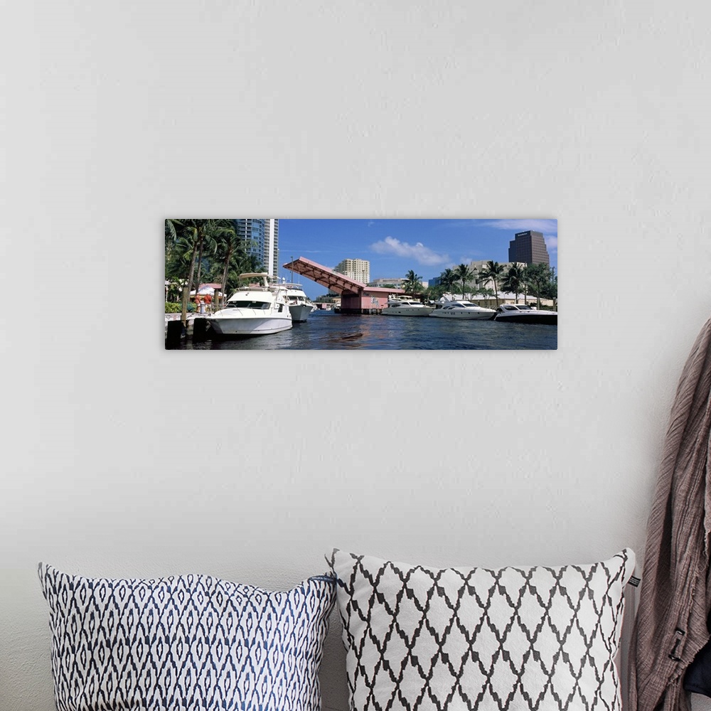 A bohemian room featuring Yachts in a canal, Fort Lauderdale, Broward County, Florida