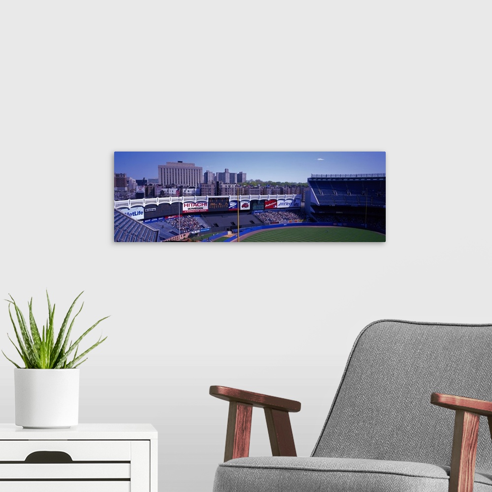 A modern room featuring Yankee Stadium NY